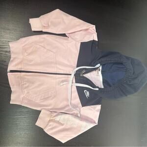 Nike Kids Pink and Navy Hoodie